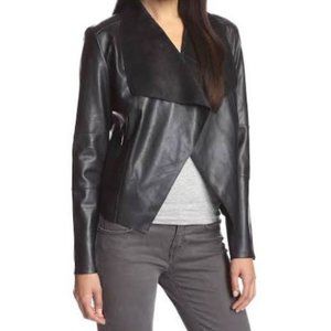 1XL leatherette jacket with stretch arm panels